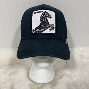 Goorin Bros The Farm Stallion Horse‎ Black Trucker Hat Snapback